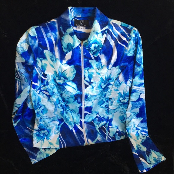Lorizoni jacket blue water color made in USA 8 am - Picture 6 of 6